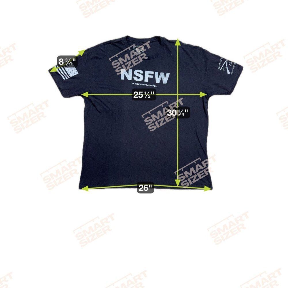 Grunt Style NSFW Graphic Anywhere Really TShirt 3X Black Cotton Patriotic Design - Picture 5 of 5
